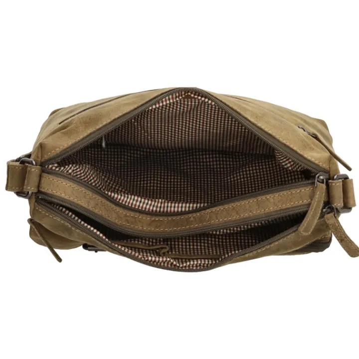 Schoudertassen|Crossbody>Hide & Stitches Idaho Shoulderbag olivegreen