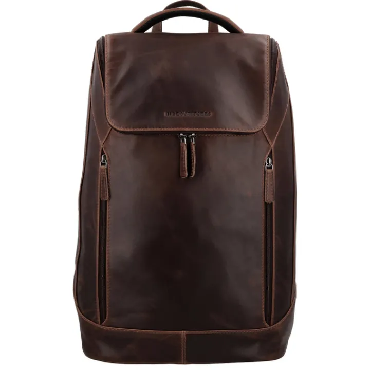 Dames Rugzakken|15.6 Inch Laptoptassen>Hide & Stitches Japura Backpack dark brown