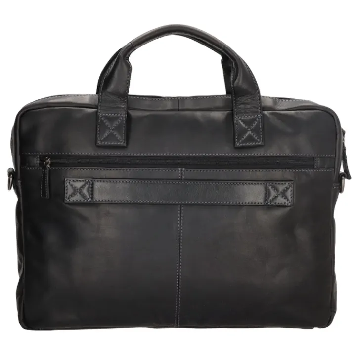 Herentassen|15.6 Inch Laptoptassen>Hide & Stitches Japura Laptopbag black