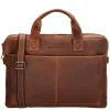 Herentassen|15.6 Inch Laptoptassen>Hide & Stitches Japura Laptopbag cognac