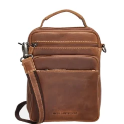 Schoudertassen|Crossbody>Hide & Stitches Japura Reporter cognac