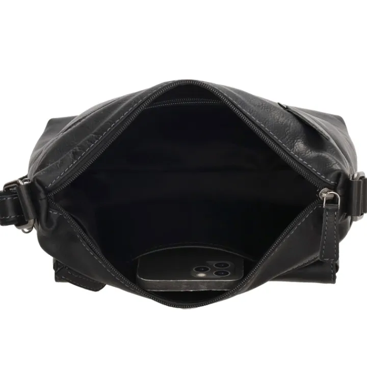 Schoudertassen|Crossbody>Hide & Stitches Japura Shoulderbag Large black