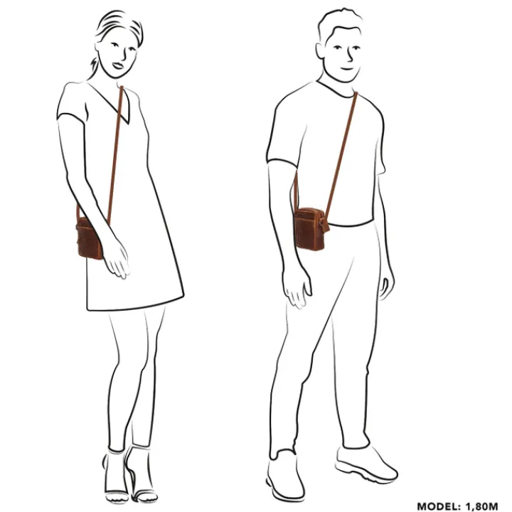 Schoudertassen|Crossbody>Hide & Stitches Japura Shoulderbag cognac