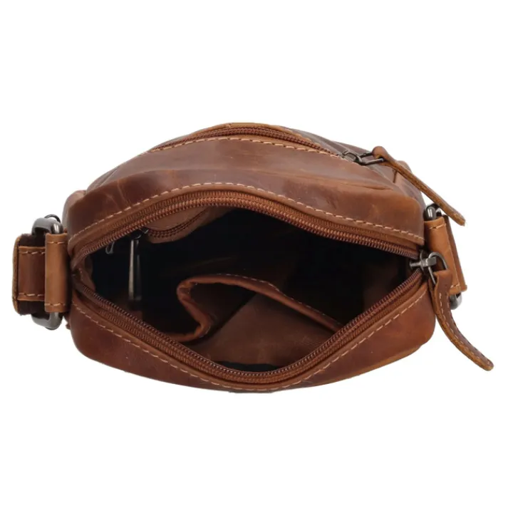 Schoudertassen|Crossbody>Hide & Stitches Japura Shoulderbag cognac