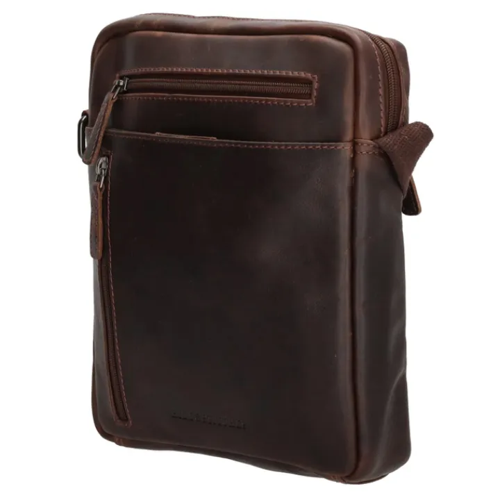 Schoudertassen|Damestassen>Hide & Stitches Japura Shoulderbag darkbrown
