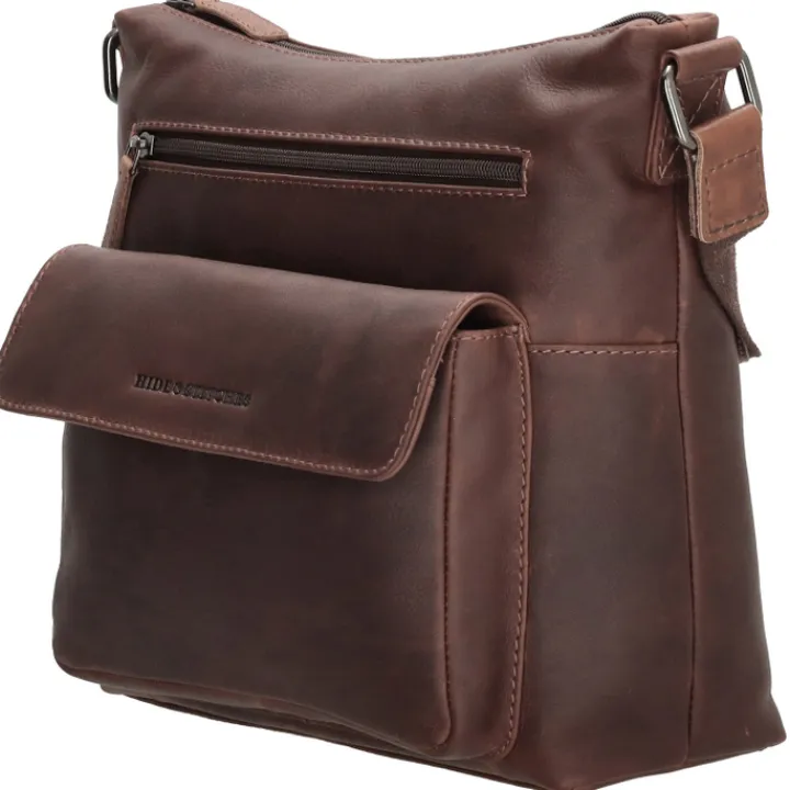 Schoudertassen|Crossbody>Hide & Stitches Japura Shoulderbag Large dark brown