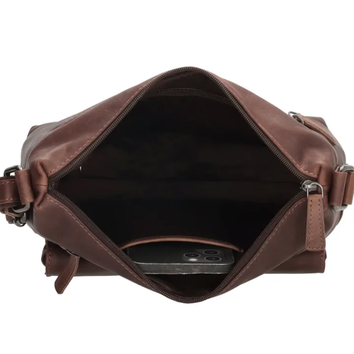 Schoudertassen|Crossbody>Hide & Stitches Japura Shoulderbag Large dark brown