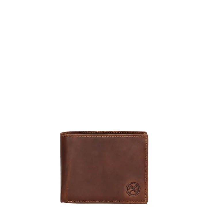 Rfid Portemonnees|Grote Portemonnees>Hide & Stitches Japura Wallet cognac
