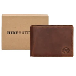 Rfid Portemonnees|Grote Portemonnees>Hide & Stitches Japura Wallet cognac