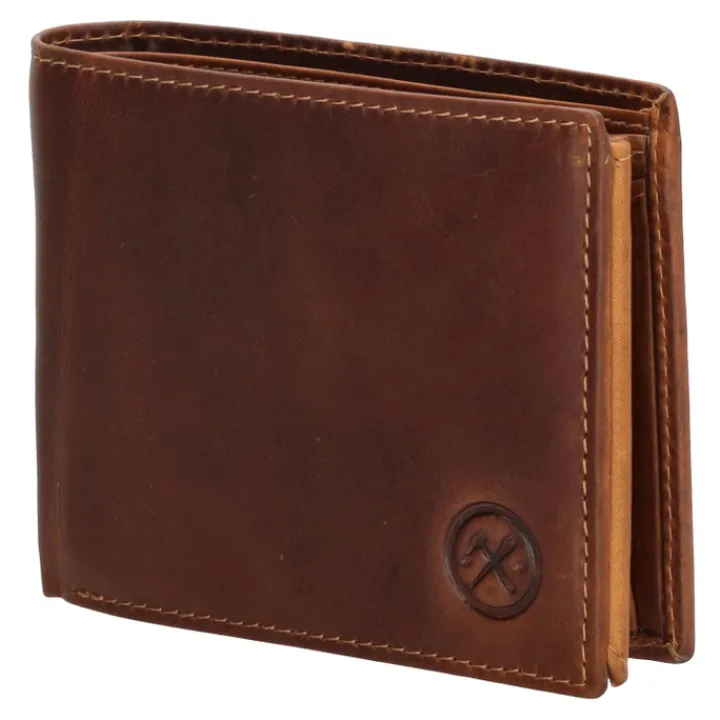 Rfid Portemonnees|Grote Portemonnees>Hide & Stitches Japura Wallet cognac