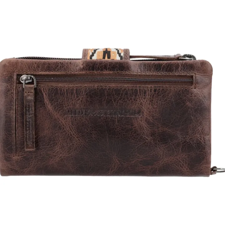 Grote Portemonnees|Leren Portemonnees>Hide & Stitches Next Navajo Wallet darkbrown