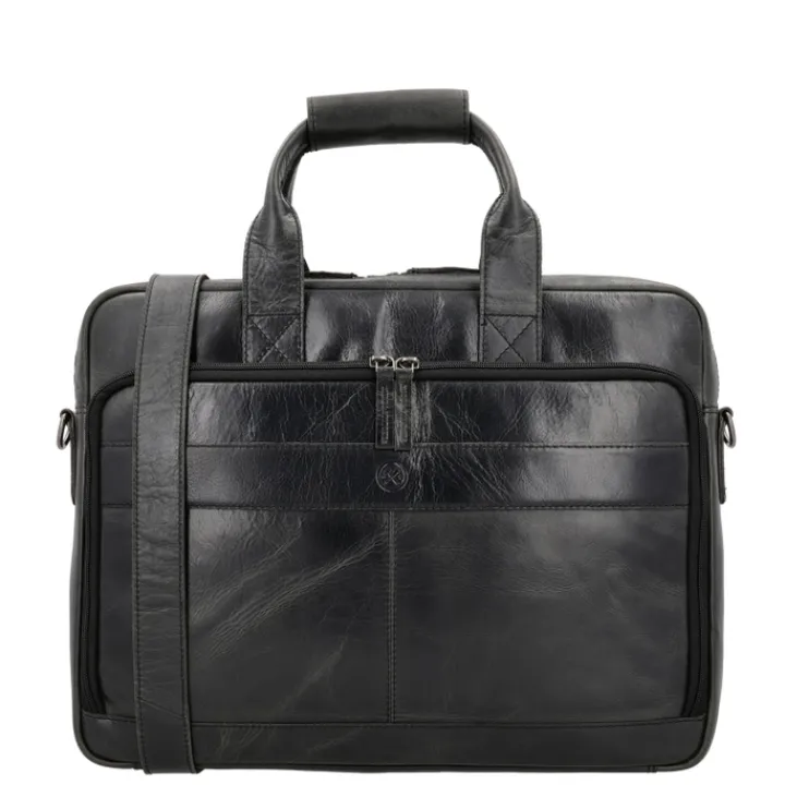 15.6 Inch Laptoptassen|Laptop Schoudertassen>Hide & Stitches Next Navajo Laptopbag black