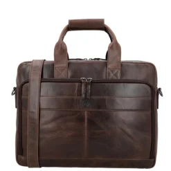 15.6 Inch Laptoptassen|Laptop Schoudertassen>Hide & Stitches Next Navajo Laptopbag darkbrown