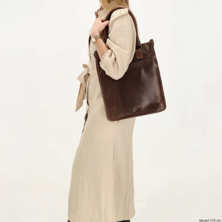 Shoppers|Damestassen>Hide & Stitches Next Navajo Shopper darkbrown