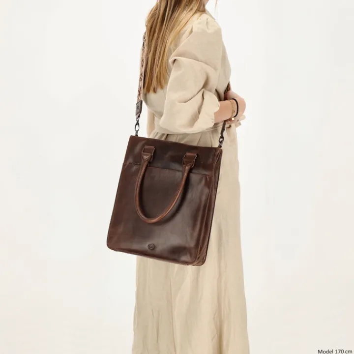 Shoppers|Damestassen>Hide & Stitches Next Navajo Shopper darkbrown