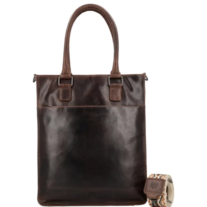 Shoppers|Damestassen>Hide & Stitches Next Navajo Shopper darkbrown
