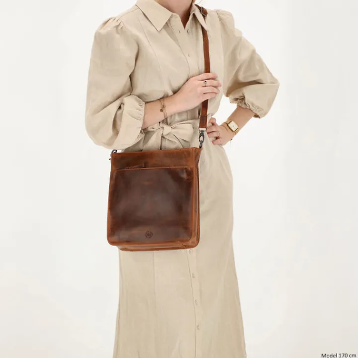 Schoudertassen|Crossbody>Hide & Stitches Next Navajo Shoulderbag brown