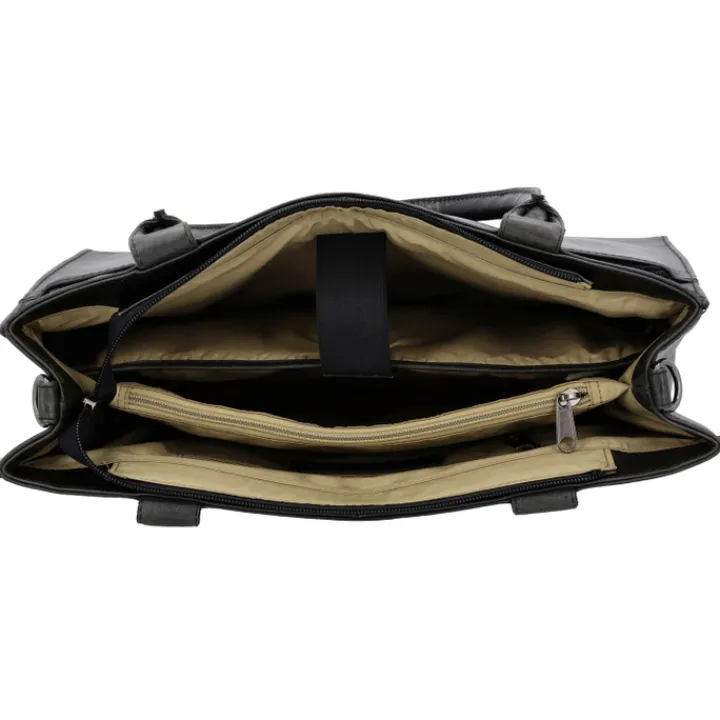 15.6 Inch Laptoptassen|Laptop Schoudertassen>Hide & Stitches Next Navajo Laptopbag black