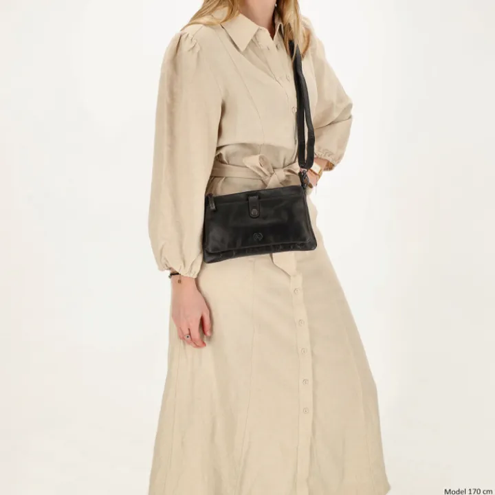 Schoudertassen|Crossbody>Hide & Stitches Next Navajo Shoulderbag black
