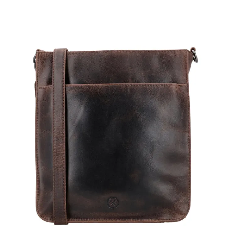 Schoudertassen|Crossbody>Hide & Stitches Next Navajo Shoulderbag darkbrown