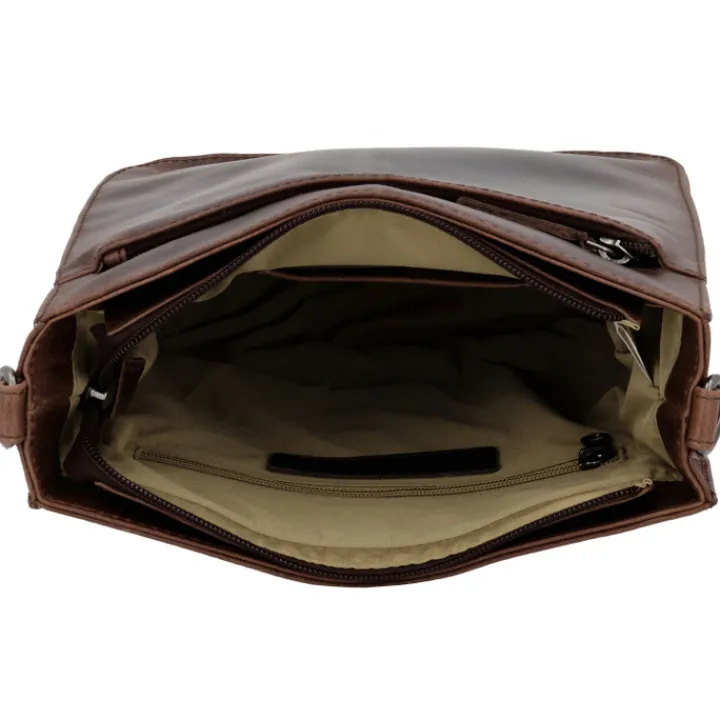 Schoudertassen|Crossbody>Hide & Stitches Next Navajo Shoulderbag darkbrown
