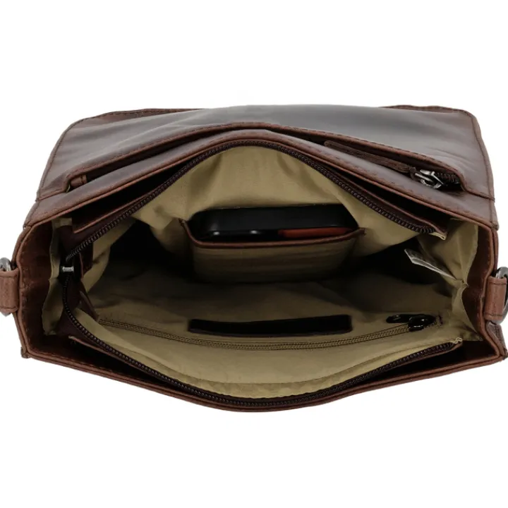Schoudertassen|Crossbody>Hide & Stitches Next Navajo Shoulderbag darkbrown