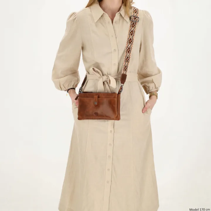 Schoudertassen|Crossbody>Hide & Stitches Next Navajo Shoulderbag brown