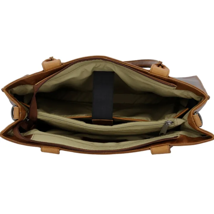 15.6 Inch Laptoptassen|Laptop Schoudertassen>Hide & Stitches Next Navajo Laptopbag brown