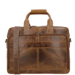15.6 Inch Laptoptassen|Laptop Schoudertassen>Hide & Stitches Next Navajo Laptopbag brown