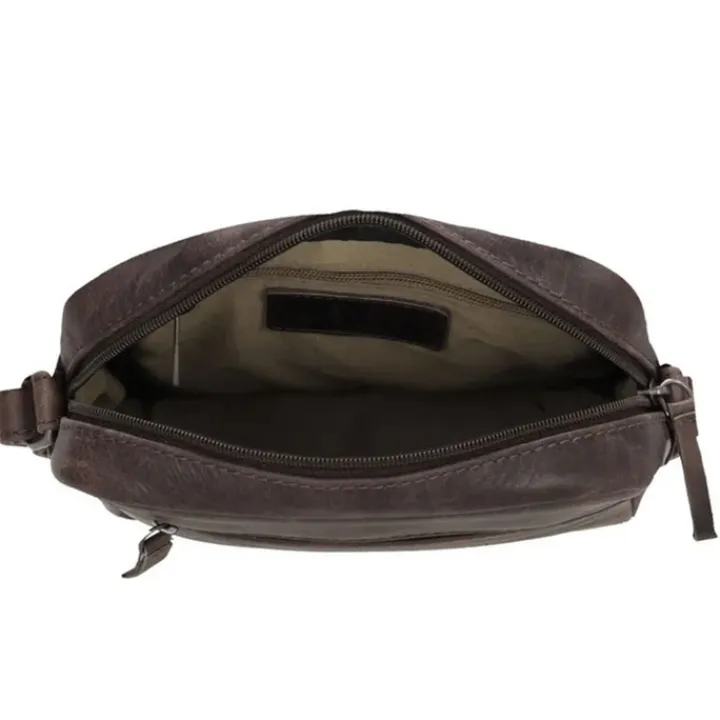 Schoudertassen|Crossbody>Hide & Stitches Next Navajo Shoulderbag dark brown