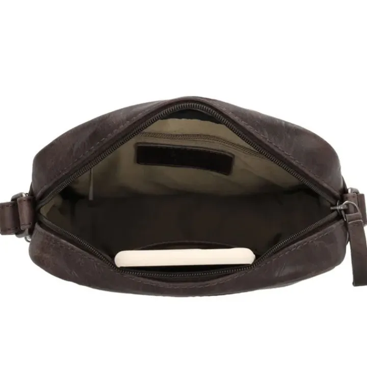 Schoudertassen|Crossbody>Hide & Stitches Next Navajo Shoulderbag dark brown