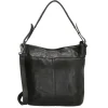 Schoudertassen|Damestassen>Hide & Stitches Paint Rock Hobo Shoulderbag black