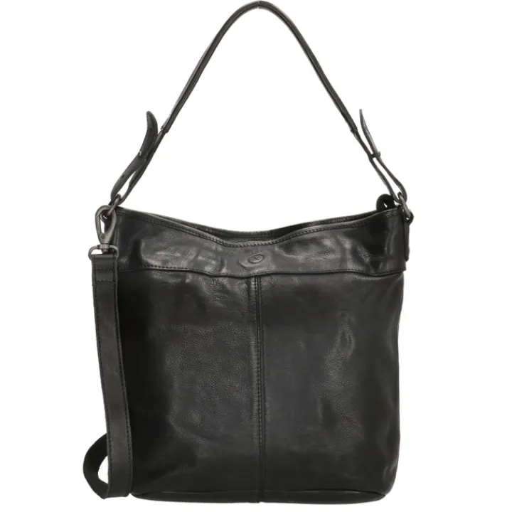 Schoudertassen|Damestassen>Hide & Stitches Paint Rock Hobo Shoulderbag black