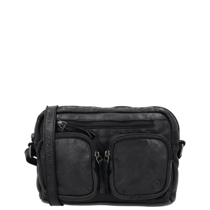 Schoudertassen|Crossbody>Hide & Stitches Paint Rock Shoulderbag black