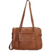 Schoudertassen|Damestassen>Hide & Stitches Paint Rock Shopper cognac