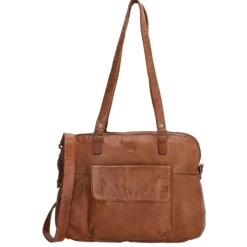 Schoudertassen|Damestassen>Hide & Stitches Paint Rock Shopper cognac