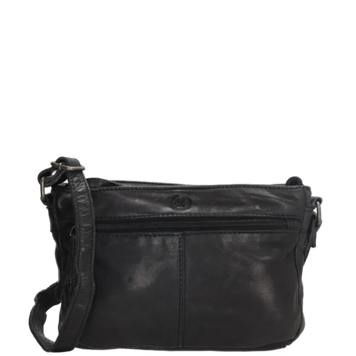 Schoudertassen|Crossbody>Hide & Stitches Paint Rock Shoulderbag Compact black