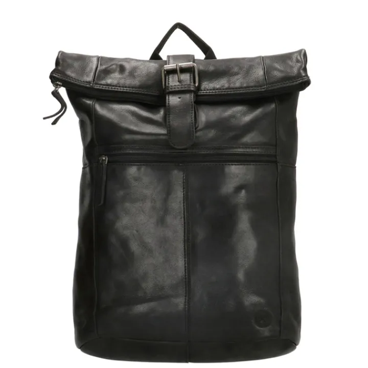 Kleine Rugzakken|Schoolrugzak>Hide & Stitches Paint Rock Rolltop Backpack 13.3" black
