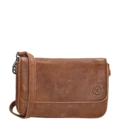 Schoudertassen|Crossbody>Hide & Stitches Paint Rock Crossover Shoulderbag Flap cognac