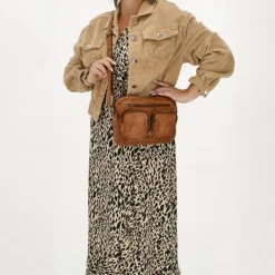 Schoudertassen|Crossbody>Hide & Stitches Paint Rock Shoulderbag cognac