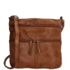 Schoudertassen|Crossbody>Hide & Stitches Paint Rock Shoulderbag High cognac