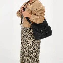 Schoudertassen|Crossbody>Hide & Stitches Paint Rock Shoulderbag black