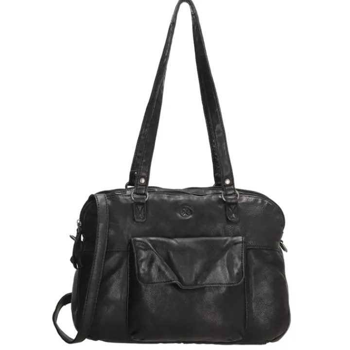 Schoudertassen|Damestassen>Hide & Stitches Paint Rock Shopper black