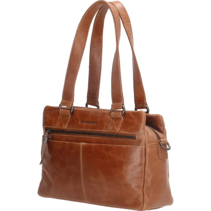 Schoudertassen|Handtassen>Hide & Stitches Porto Handtas bruin