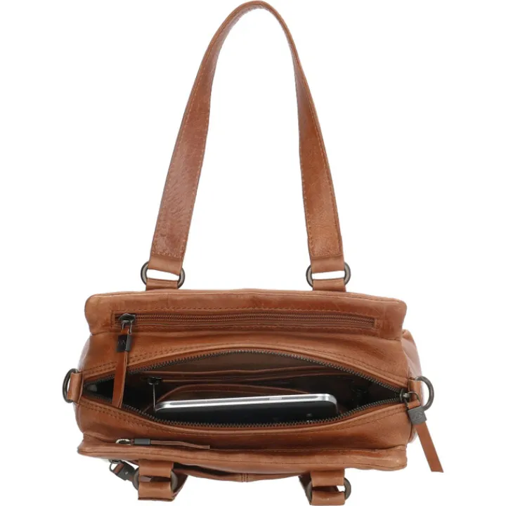 Schoudertassen|Handtassen>Hide & Stitches Porto Handtas bruin