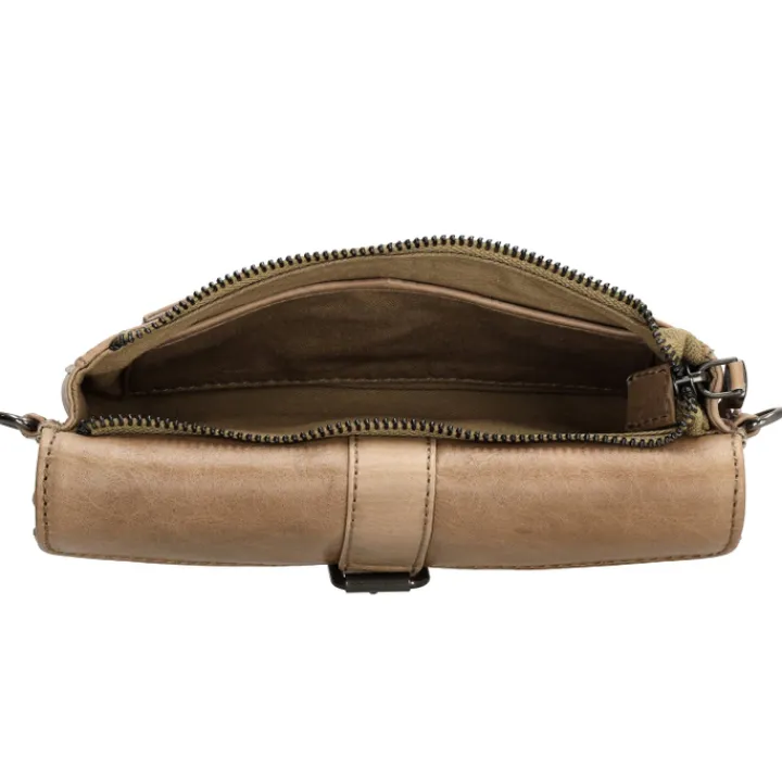 Schoudertassen|Crossbody>Hide & Stitches Porto Heuptas taupe
