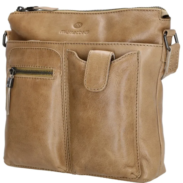 Schoudertassen|Damestassen>Hide & Stitches Porto Schoudertas taupe