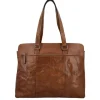 15.6 Inch Laptoptassen|Laptop Schoudertassen>Hide & Stitches Westland Laptopbag cognac