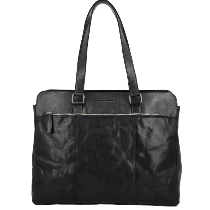 15.6 Inch Laptoptassen|Laptop Schoudertassen>Hide & Stitches Westland Laptopbag black