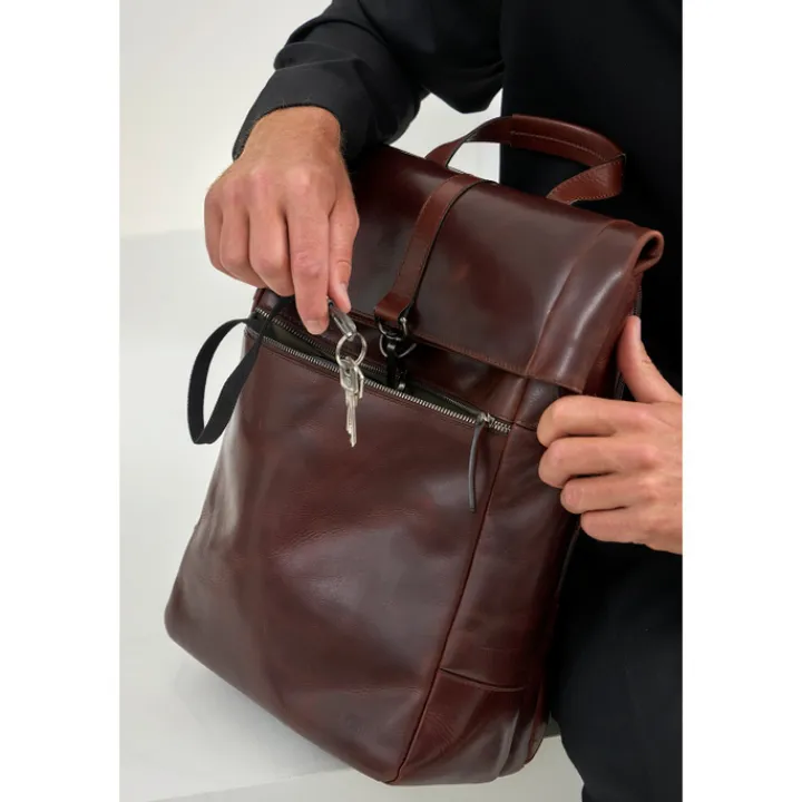 Kleine Rugzakken|15 Inch Laptoptassen>Jost Lund Messenger Backpack brown